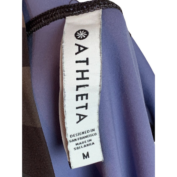 Athleta Womens Hoodie Sweatshirt  Camouflage Thumb Holes Stretch Medium Cropped - Picture 10 of 10